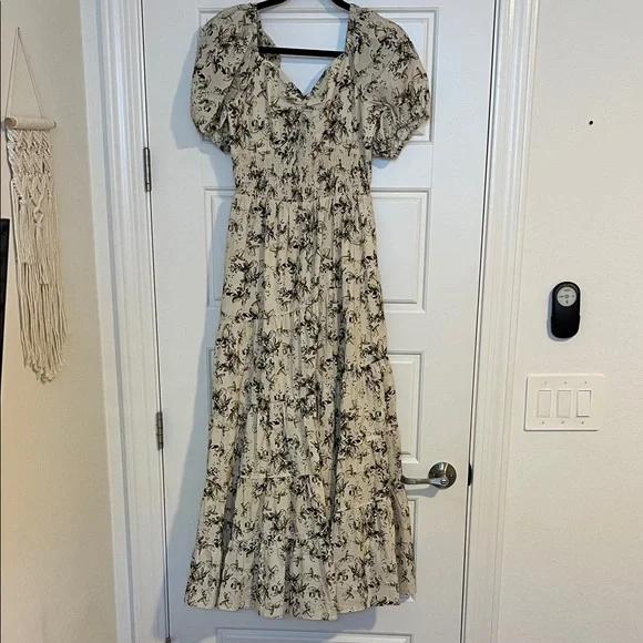 Bohme Cream Floral Maxi Dress - Picture 1 of 6